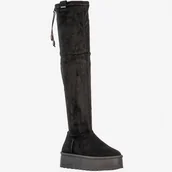 Kozaki damskie - Kozaki Damskie BIG STAR Długie Buty Zimowe Za Kolano Czarne SS274264 Czarny 38 - miniaturka - grafika 1