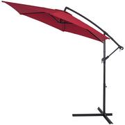 Parasole ogrodowe - Parasol świetlny czerwony Alu Ø300cm Ochrona UV 50+ - miniaturka - grafika 1