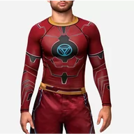 Kimona, stroje i obuwie - Hayabusa Rashguard Marvel Iron Man Długi Rękaw Black - miniaturka - grafika 1