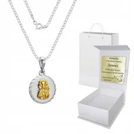 Biżuteria dla dzieci - Łańcuszek Medalik Maryja Srebro 925 Prezent Grawer - miniaturka - grafika 1