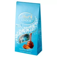 Inne słodycze - Lindt Lindor Pralinki z czekolady mlecznej z nadzieniem karmelowym 100 g - miniaturka - grafika 1