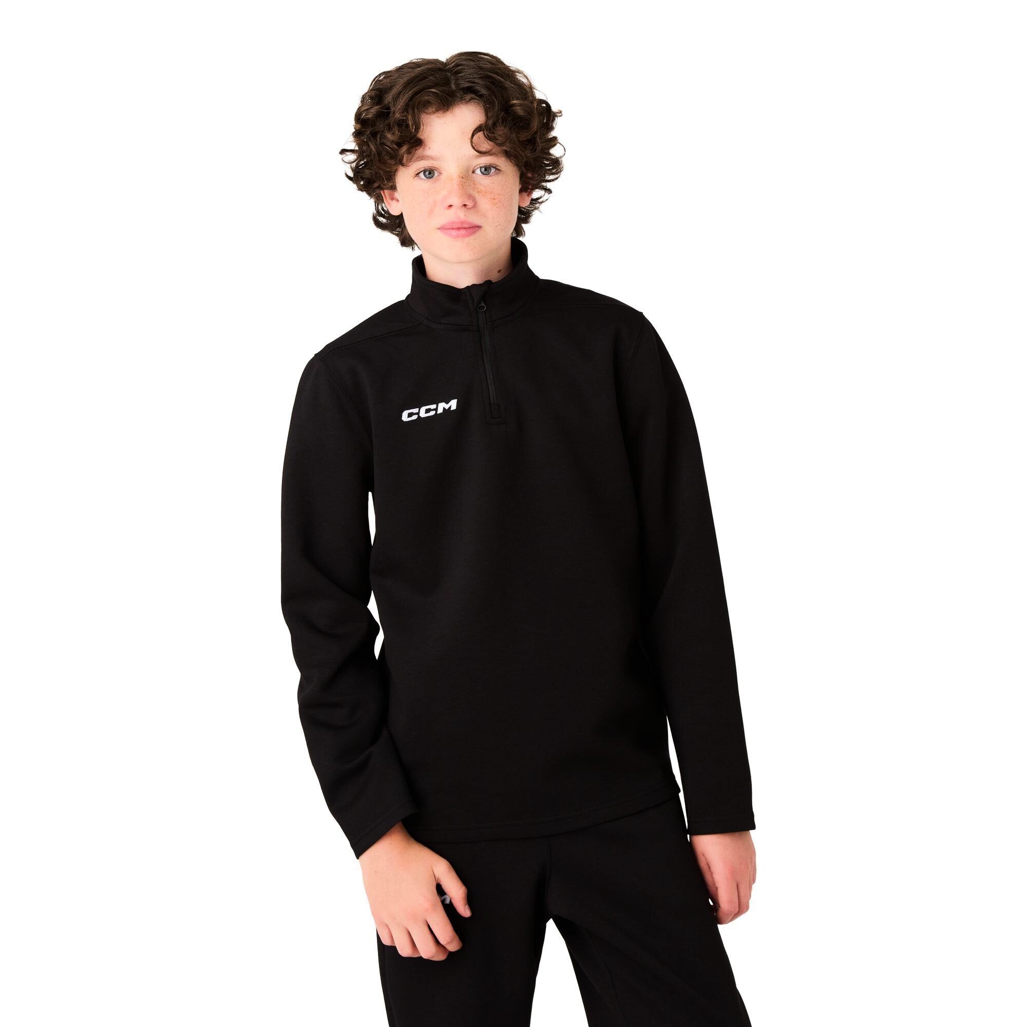 Bluza dziecięca CCM Team Locker Room 1/4 Zip Black M