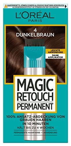 L’Oréal Paris Magic Retouch Permanent Farba do Włosów, Nr 4 Ciemnobrązowy, 95 g