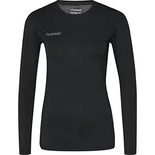 Koszulki i topy damskie - Hummel Hummel Damska koszulka Hml First Performance Women Jersey L/S Base Layer Top czarny czarny m 204515-2001 - grafika 1