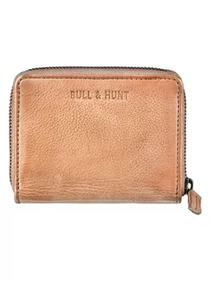 Portfele - BULL & HUNT Skórzany portfel "Midi" w kolorze beżowym - 12 x 10,5 x 2 cm - grafika 1
