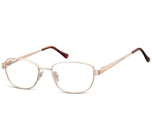 Oprawki korekcyjne zerówki okulary metalowe 796C złoty - Okulary korekcyjne, oprawki, szkła - miniaturka - grafika 1