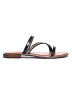 Klapki i japonki damskie - Geox Skórzane klapki "Sozy Plus" w kolorze czarnym - miniaturka - grafika 1