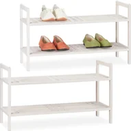 Szafki na buty - relaxdays 2 x stojak na buty sztaplowany biały - miniaturka - grafika 1