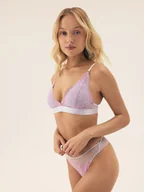 Biustonosze - Biustonosz braletka Samara Bloovii bladoniebieski, różowy L - miniaturka - grafika 1