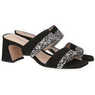 Klapki i japonki damskie - Klapki damskie Caprice 9-27209-42 004 BLACK SUEDE 41 - miniaturka - grafika 1