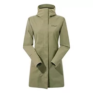 Kurtki damskie - Berghaus Damska kurtka typu shellowa Omeara długa, wodoodporna Oil Green/Deep Depths 18 - miniaturka - grafika 1