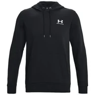 Bluzy sportowe męskie - Męska bluza Under Armour Essential Fleece Hoodie Rozmiar: XXL / Kolor: czarny - miniaturka - grafika 1