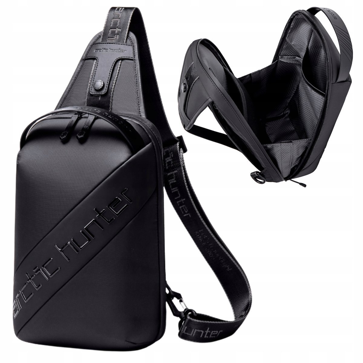 TOREBKA BIZNESOWA czarna miejska na ramię wodoodporna elegancka na telefon