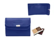 Portfele - Portfelik Uniwersalny Mała Sakieweczka Skórzana Peterson MARS Skóra Naturalna RFID RD-GC02 NIEBIESKI 10 x 7 x 2 [cm] - miniaturka - grafika 1