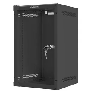 Lanberg Szafa wisząca 10 cali 9U 280x310mm czarna + EKSPRESOWA WF10-2309-10B - Szafy rack - miniaturka - grafika 1
