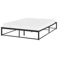 Łóżka - Łóżko metalowe 140 x 200 cm czarne VIRY - miniaturka - grafika 1
