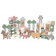 Klocki - DLA DZIECI KLOCKI DREWNIANE LAS W WIADERKU - miniaturka - grafika 1