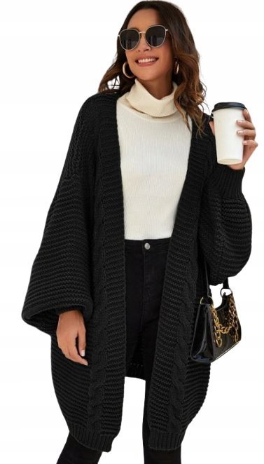 SHEIN SWETER NARZUTKA Z DŁUGIM RĘKAWEM 36 VXP