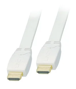 Lindy Kabel cyfrowy HDMI - HDMI płaski biały 1.3b Full HD 41160 - 0,5m - Kable - miniaturka - grafika 2