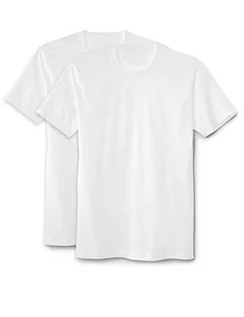 Koszulki męskie - CALIDA Męski T-shirt, biały, 46/48 PL - grafika 1