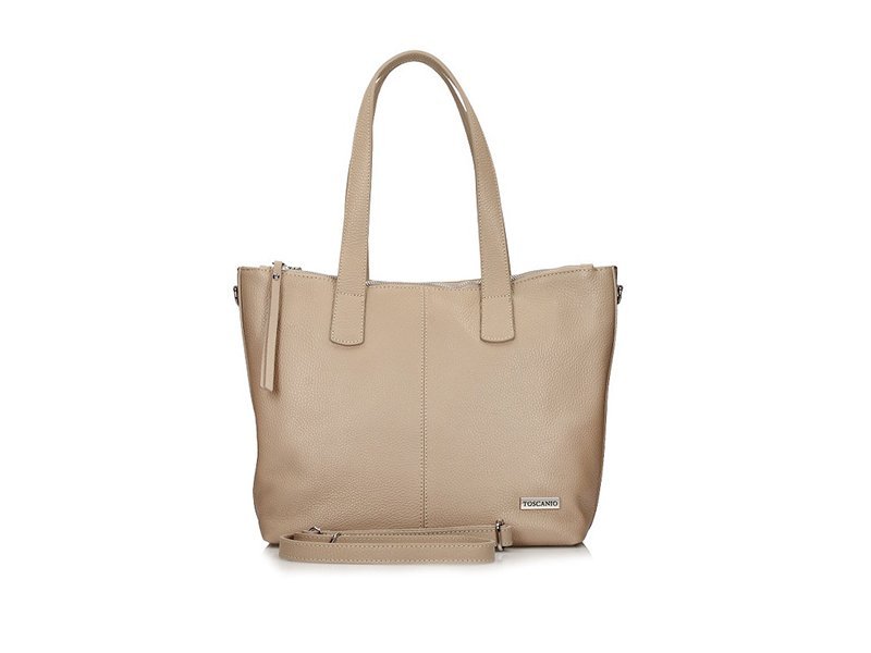 Trzykomorowa torebka skórzana Toscanio C268