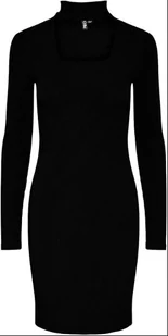 PIECES SUKIENKA PRĄŻKOWANA CZARNA DŁUGI RĘKAW S JHR - Sukienki - miniaturka - grafika 1