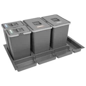 Kosze na śmieci - Sortownik śmieci FUTURE do szuflady w szafce 90 cm 4 kosze 2x8 + 2x18 litrów wysokość 34 cm - miniaturka - grafika 1