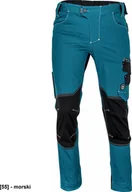 Odzież robocza - CERVA NEURUM CLASSIC spodnie - męskie spodnie robocze, 6 kieszeni, elastyczny materiał Trifibetex, odblaski - morski 64 - miniaturka - grafika 1