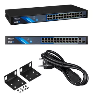 Switch 24 portowy PoE 100Mbps, 2xRJ45 Gigabit Uplink + 1xSFP BCS-B-SP2402G-1SFP - Switche Switch 24 portowy PoE 100Mbps, 2xRJ45 Gigabit Uplink + 1xSFP BCS-B-SP2402G-1SFP - Switche - miniaturka - grafika 1