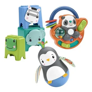 Fisher Price Price Price Zestaw zabawek Rozwijamy zręczność HFJ93 HFJ93 - Grzechotki dla dzieci - miniaturka - grafika 1