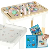 Zabawki interaktywne dla dzieci - Stolik Manipulacyjny Różowy Edukacyjny Lulilo Kolorowanka Wodna Zestaw - miniaturka - grafika 1