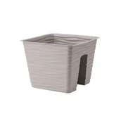 Donice - Donica balustradowa Sahara 27 cm jasnoszara - miniaturka - grafika 1