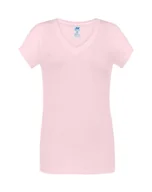 Odzież robocza - T-shirt Damski różowy dekolt w serek roz. XXL - miniaturka - grafika 1