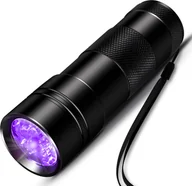 Latarki - INF Latarka UV z 12 diodami LED 395 nm Czarna - miniaturka - grafika 1