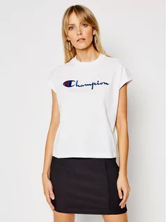 Koszulki i topy damskie - Champion T-Shirt 112736 Biały Relaxed Fit - grafika 1