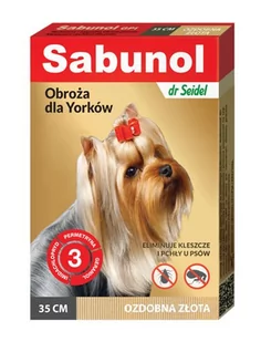 Dermapharm Laboratorium Sabunol Obroża ozdobna złota 35cm 18256-uniw - Obroże dla psów - miniaturka - grafika 1