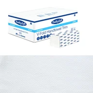 Ręczniki papierowe - Ręcznik papierowy w listkach krótki 21x21cm składany typu ZZ V-FOLD 3150szt biały 2 warstwy - miniaturka - grafika 1