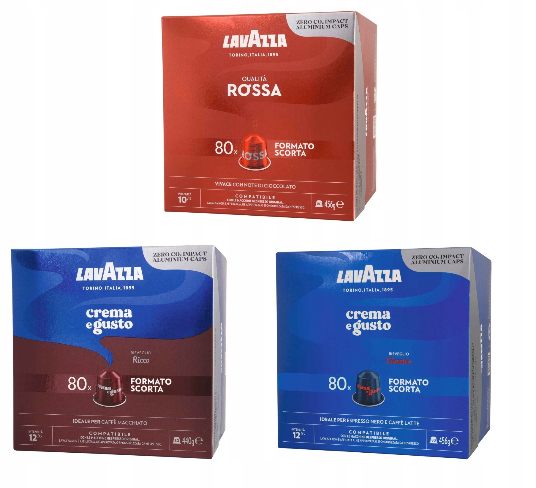 Lavazza C&g Ricco Kapsułki Alu do Nespresso 80