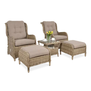 Zestaw mebli ogrodowych FOCUS GARDEN Sienna Duo Premium Brown, brązowy, 5 elementów - Meble ogrodowe Zestaw mebli ogrodowych FOCUS GARDEN Sienna Duo Premium Brown, brązowy, 5 elementów - Meble ogrodowe - miniaturka - grafika 1