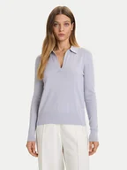 Swetry damskie - Calvin Klein Sweter LV044A305G Błękitny Regular Fit - miniaturka - grafika 1
