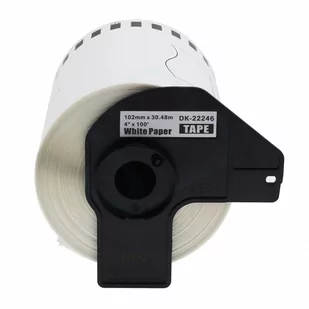 Brother Oryginał Etykieta 103mm x 30 48m czarny nadruk na białym tle DK22246 - Taśmy do drukarek barwiące - miniaturka - grafika 1