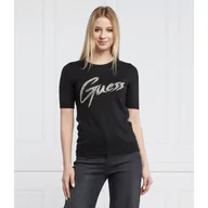 Swetry damskie - GUESS Sweter ODETTA | Slim Fit - miniaturka - grafika 1