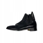 Mokasyny męskie - Wsuwane czarne mokasyny męskie BTC Tecnic 40 - miniaturka - grafika 1