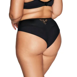 Brazyliany damskie z geometrycznym haftem i tiulem AV 2118 czarne XXL - Majtki damskie Brazyliany damskie z geometrycznym haftem i tiulem AV 2118 czarne XXL - Majtki damskie - miniaturka - grafika 1