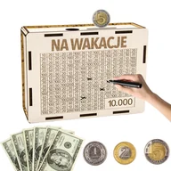 Skarbonki - SKARBONKA WYKREŚLANA PREZENT CEL 10000 PERSONALIZACJA NA WAKACJE - miniaturka - grafika 1