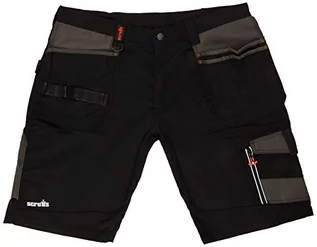 Spodnie męskie - Scruffs męska Trade Shorts, czarny T53926 - grafika 1