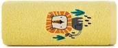 Okrycia kąpielowe dla dzieci - Ręcznikmyjka Baby69 1521cm żółta bawełna 350g/m z lwem - miniaturka - grafika 1