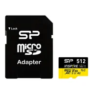 Karty pamięci - Karta pamięci silicon power microsdxc power inspire 512gb v30 uhs-i u3 a2 4k ddr200 170/150mb/s tlc + adapter SP512GBSTXLA2V1NSP - miniaturka - grafika 1