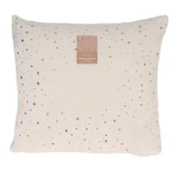 Poszewki na poduszki - Poszewka dekoracyjna błyszcząca Festive dots 40x40 kremowa złote kropki - miniaturka - grafika 1