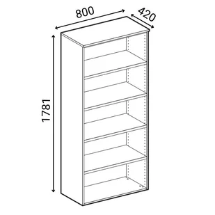 Szafa z szufladami na teczki zawieszkowe PRIMO WHITE, 1781 x 800 x 420 mm, biały/brzoza - Szafy biurowe - miniaturka - grafika 6